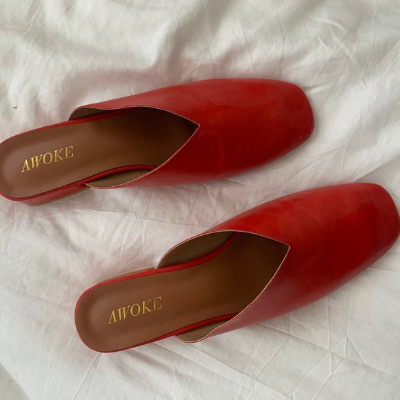 AWOKE Red Mules - Picture 2 of 4
